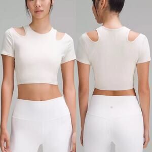 Lululemon shoulder cut out yoga tshirt